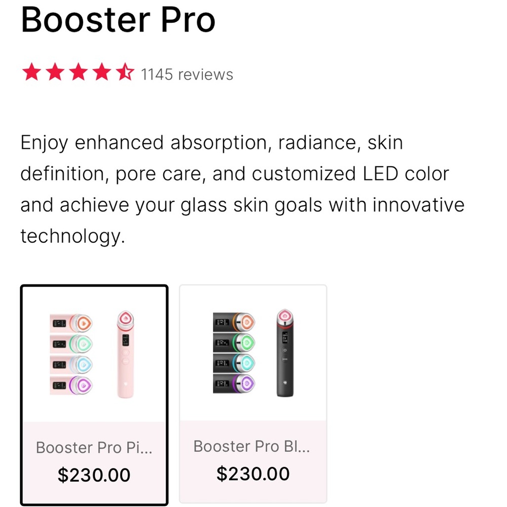 Booster Pro Pink Skincare Tool